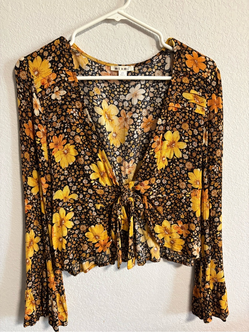 Floral tie-front top from Mi ami Francesca’s